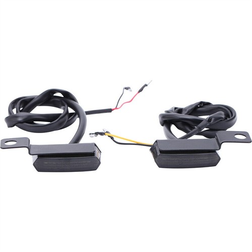 Pair LED Motorcycle Handlebar Turn Signals Light Amber Universal For Harley - Picture 7 of 10