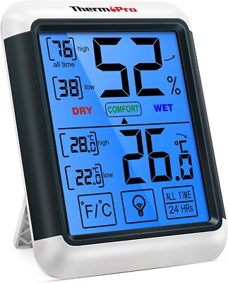ThermoPro TP55 digitales Thermo-Hygrometer Innen Temperatur und  Feuchtigkeit