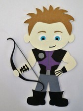 Super Hero Hawkeye Paper Doll Paper Piecing Die Cut Scrapbook Embellishment