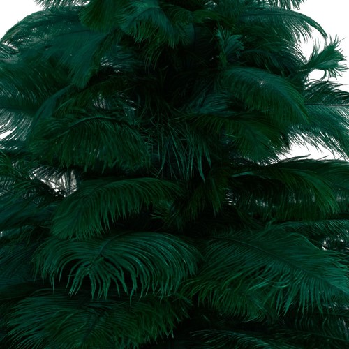 Green Ostrich Feather Christmas Tree Real Bird Feather Branches Stand Included - Picture 3 of 6