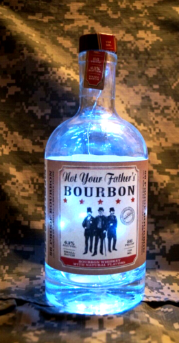 Not Your Fathers Bourbon Bottle Bar Lamp Man Cave Custom Made Battery Powered - Picture 1 of 2