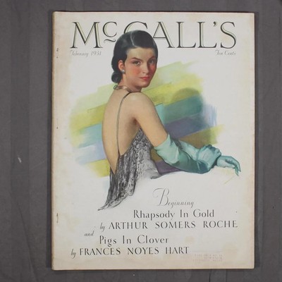McCall's Magazine February 1931 Rhapsody in Gold Vintage Fashion Sewing