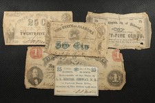 NobleSpirit US Obsolete Currency Lot Southern States Virginia Treasury NC 1860s