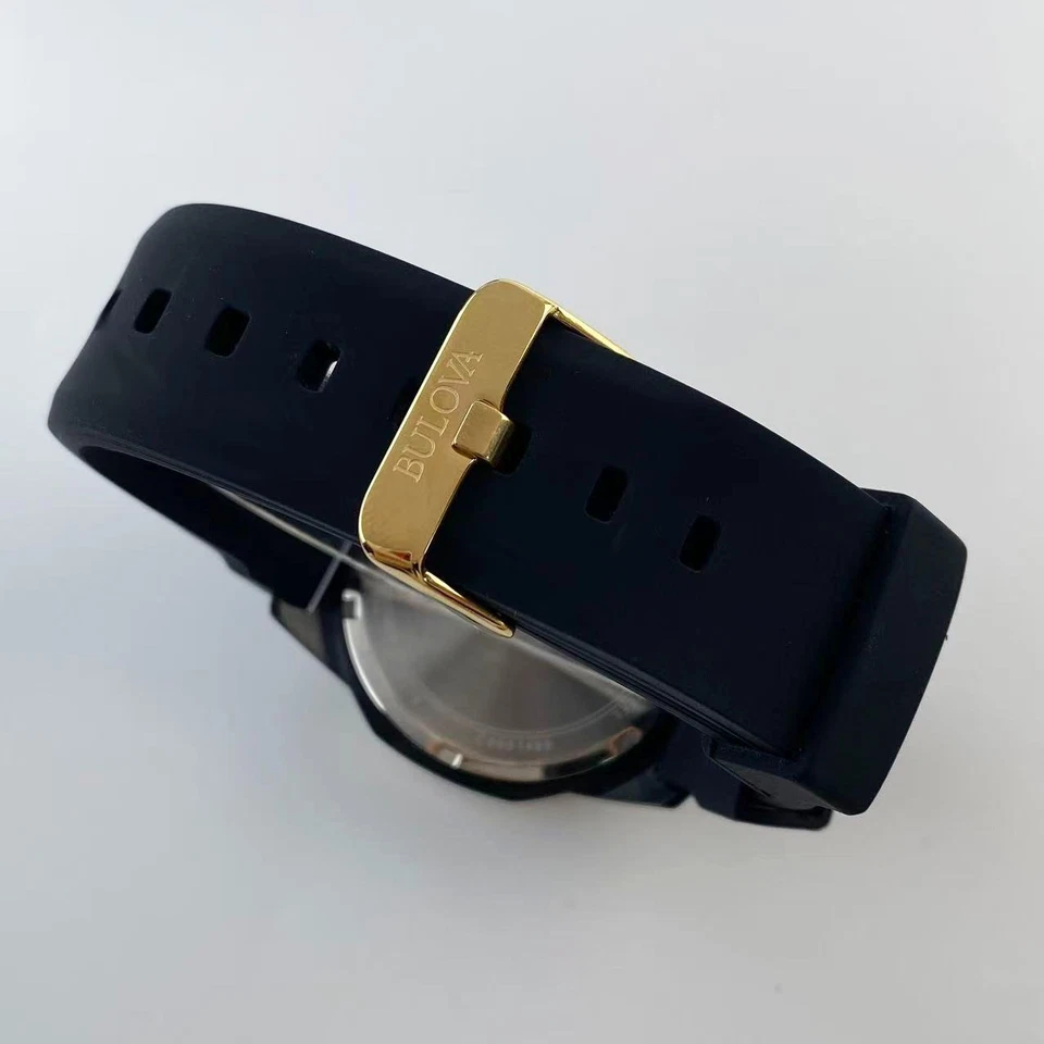 Bulova Marine Star 98B278 44mm Black Dial Men's Chronograph Quartz Watch - Image 4 of 4