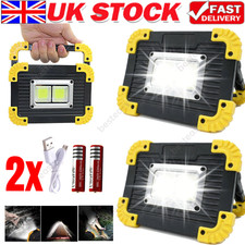 2X COB LED Work Light USB Rechargeable Inspection Torch Camping Lamp Security