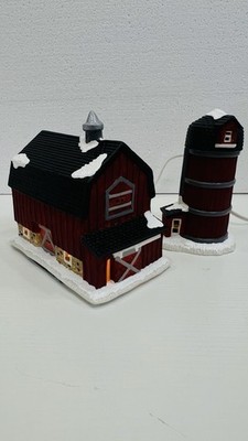 Heartland Valley Village  Barn & Silo  Porcelain Lighted Barn O Well Kurt Adler