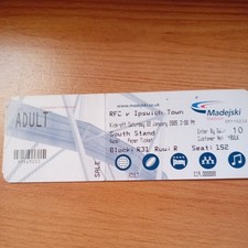 Ticket : 2004/2005 22/1/2005 Championship Reading FC v Ipswich Town