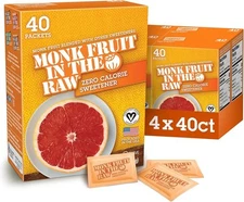(Free Duty Tax) Sugar in the Raw MONK FRUIT IN THE RAW, Natural Monk Fruit S
