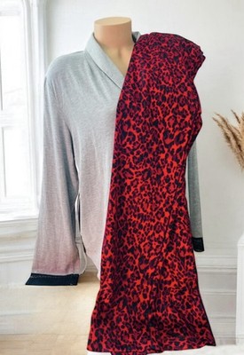 Victoria's Secret Pajama Sleepwear Modal Cardigan Top & Satin Pants Larga
