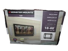Monster Mounts Super Flat TV Wall Mount 10" 40" TVs Monitors Ultra Slim