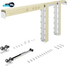 24 36 X 96 Pocket Door Frame Kit with 98LBS Two Way Soft Close
