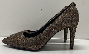 michael Kors Bronze Solid with rhinestones Pointed Toe Pump Heels Women 7M