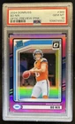2024 Panini Donruss Bo Nix Optic Rated Rookie Preview Pink #369 Broncos PSA 10