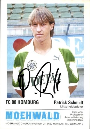 Autograph card footballer Patrick Schmidt, FC Homburg, autograph - 11497429