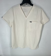 Figs Catarina One-Pocket Scrub V-neck Large Regular - Off White NEW