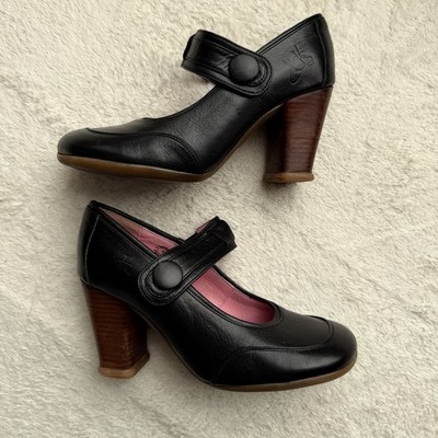 John Fluevog Hey Minstrel Black Soprano Katia Mary Jane Heels Pumps Women s 7.5