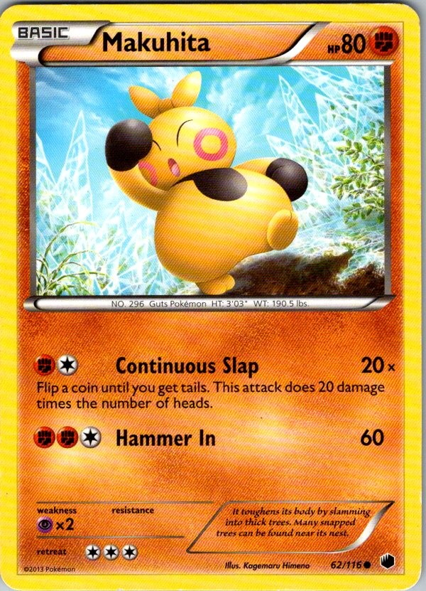Makuhita 62/116 Plasma Freeze Reverse Holo MP