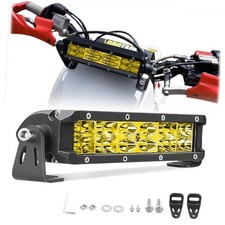 LED Light Bar, 7000LM Spot Flood Combo LED Off Road Driving Fog 6 Inch Yellow