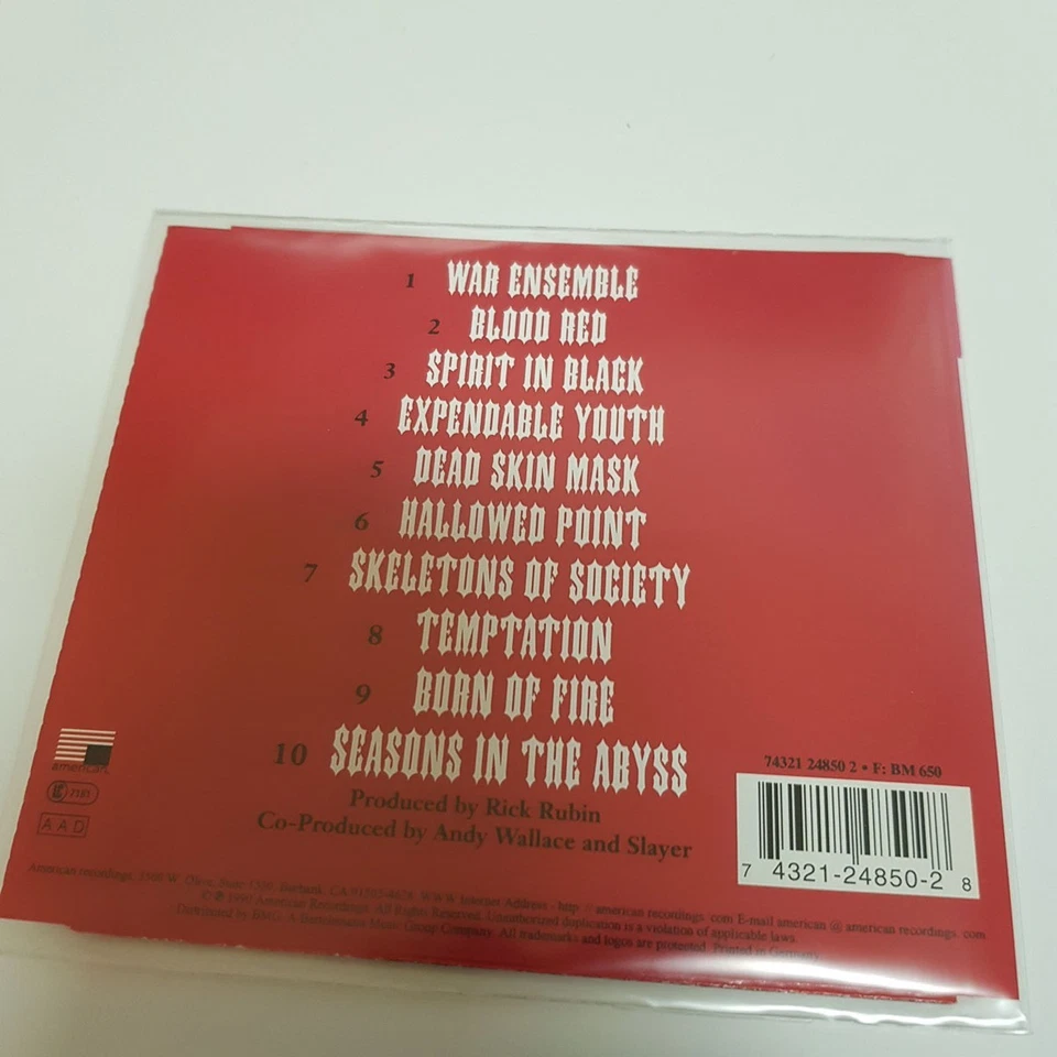 SLAYER seasons in the abyss VG+/EX (CD Album, Hard, American) - Bild 3 von 3