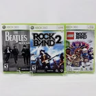 Rock Band Bundle Xbox 360 - Rock Band 2, LEGO, Beatles - CIB + Inserts - TESTED