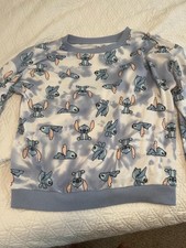 Disney Lilo  Stitch Sweatshirt - Size Large - Cute All-Over Print Pullover Top
