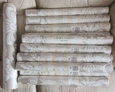 LAURA ASHLEY Tatton Truffle Off White wallpaper (PRICE PER ROLL) 13 Available
