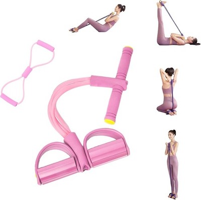 6 Tube Pedal Resistance Band Device,Foot Pedal Resistance Band with Handle Women