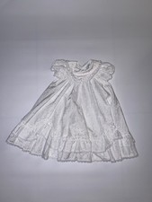 Vintage Phyllis Baby Wear White Christening Baptism Gown 0-6 Months
