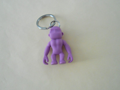 KIPLING Mauve Rubber Monkey Keychain Keyring Bag Charm NEW