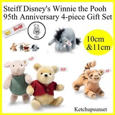 STEIFF Disney Winnie the Pooh 95th Anniversary 4-Piece Gift Set Mohair Germany