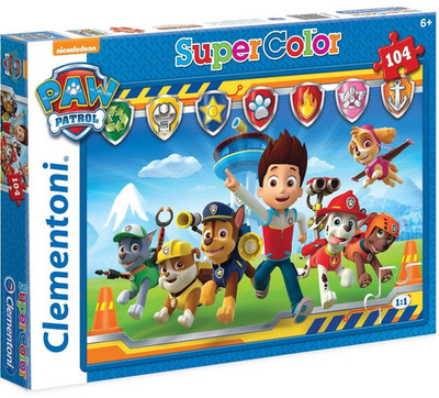 NEW Clementoni Jigsaw Puzzle 104 Pieces 6+ Ages SuperColor PAW Patrol ...