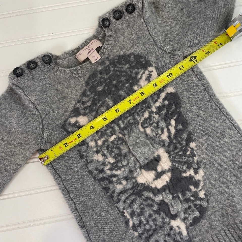 STELLA MCCARTNEY para GAP KIDS Leopardo Seda Pullover Suéter Vestido Cachemira 6 Foto 4 de 4