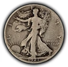 1921-S 50c Walking Liberty Silver Half Dollar - Original VG Key Date - SKU-H3909