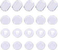 100 Pieces Silicone Earring Pads Cushions, 4 Sizes for Clip-On Earrings, Clear