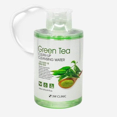 3W CLINIC Green Tea Clean-Up Cleansing Water 500ml