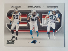 2021 Score 3D #15 Kevin Greene/Luke Kuechly/Thomas Davis Sr. ~ Carolina Panthers