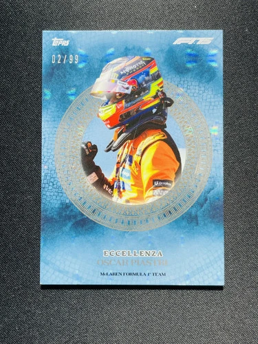 2025 Topps F1 Eccellenza Oscar Piastri 2/99 Blue Foil McLaren JS72