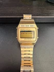 Vintage Seiko Quartz LC A133-5009 Gold Tone Digital Alarm Watch
