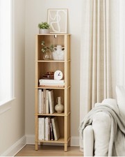 Apetaccat Book Case 4 Tier Corner Book Shelf