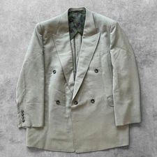 Ermenegildo Zegna Fabric Green Encon Double Jacket L Sz.L From Japan