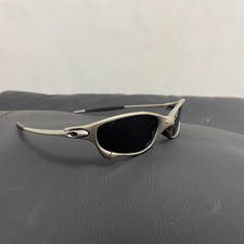 Oakley Juliet 1.0 X-Metal Polarized Sunglasses Silver Frames Black Lens Vintage
