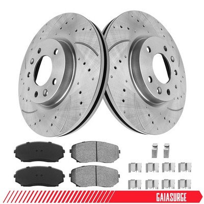11.6'' Front Brake Rotors & Pads for 2007-2010 2011 2012 Mazda CX-7 2.3L 2.5L