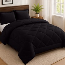 3PC Reversible Comforter Set Quilted Down Alternative All Season Comforter
