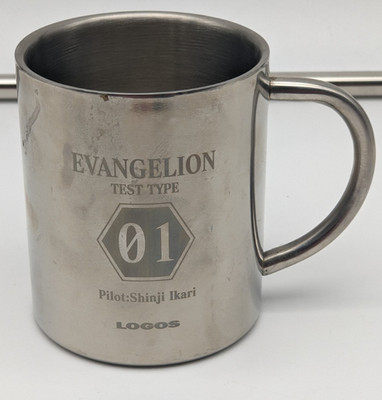 Evangelion NERV 01 Shinji Ikari EVA & LOGOS Mug Stainless Steel Silver Official