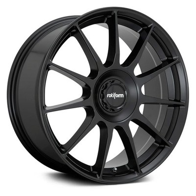 Rotiform DTM Wheels 18x8.5 (35, 5x100, 66.56) Black Rims Set of 4
