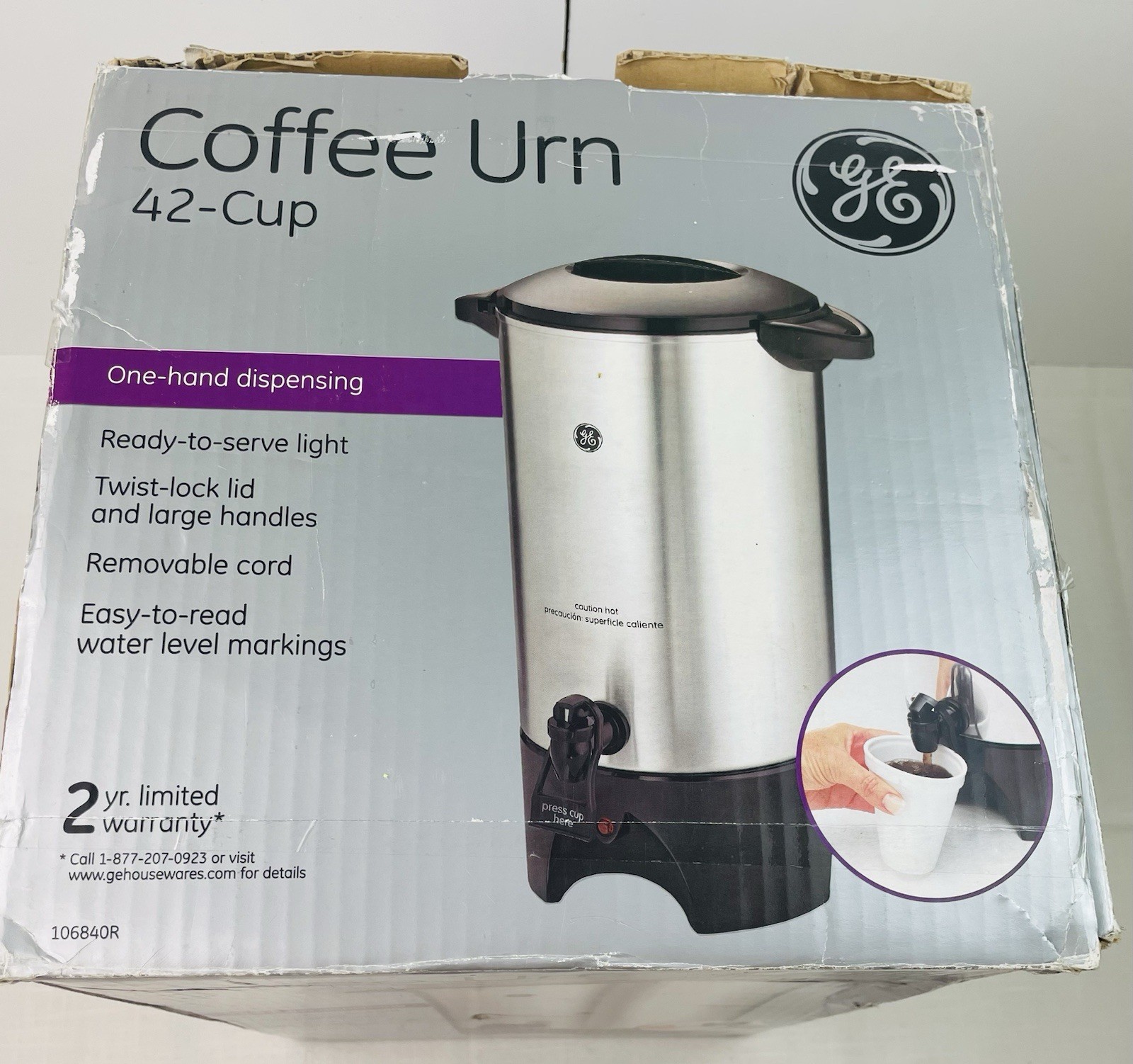 GE Electric Coffee Pot Percolator Urn 12 to 42 Cup GE Model 106840R