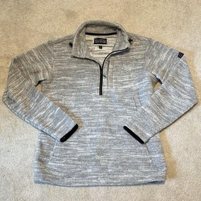 Billabong Men s 1/4 Zip Fleece Gray Adventure Division Small
