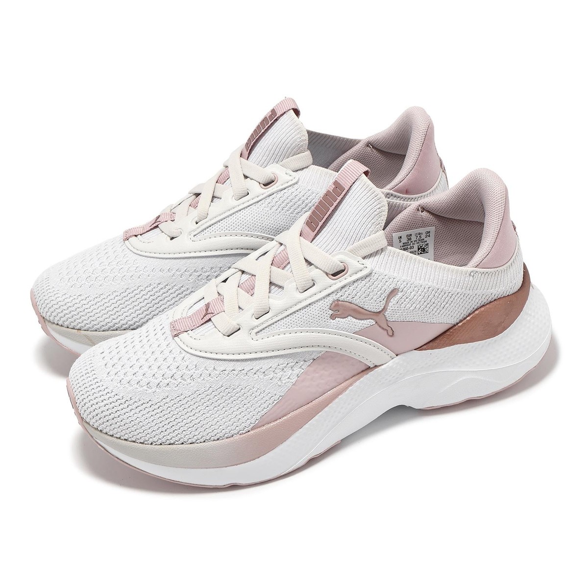 Shimano シューズ 39 ホワイト/ピンク Puma Softride Mayve Wns White Pink Road Running Jogging Shoes