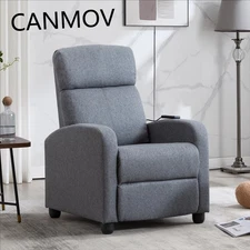 CANMOV Fabric Recliner Chair for Living Room,Home Theater Seating