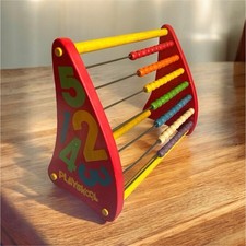Vintage Playskool Wooden Abacus Preschool Educational Toy Multicolor